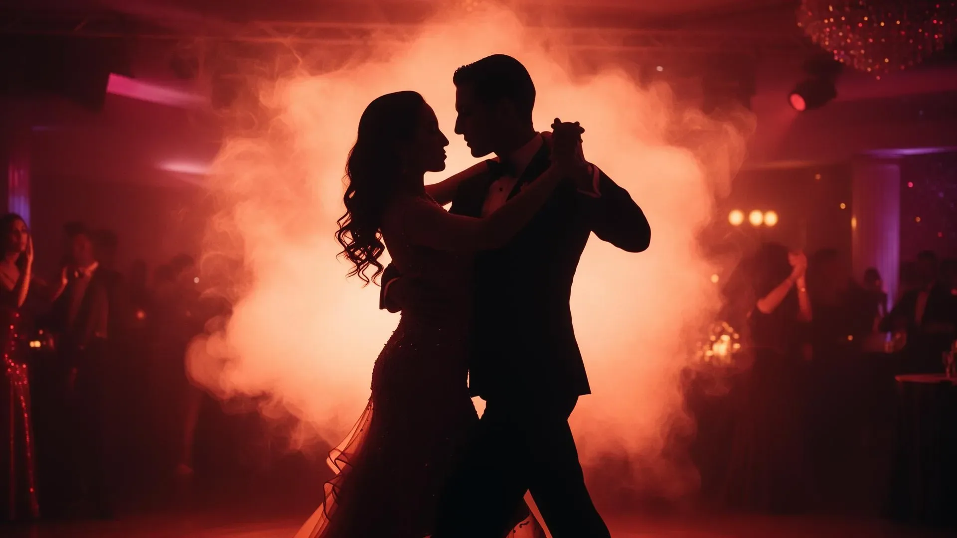 Couples dancing at a Latin social event